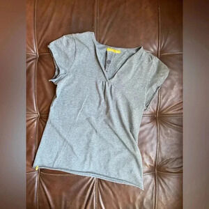 Lole Organic Cotton V Neck Tee Shirt Women’s S Closet Staple Basic Grey Casual